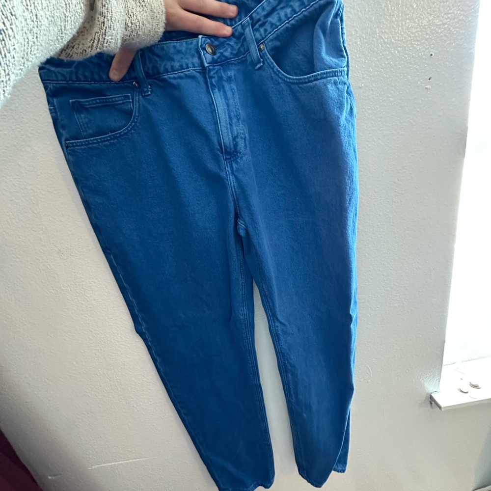 vintage racer blue jeans